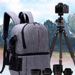 Borsa per fotocamera imbottita antiurto con tracolla in nylon impermeabile multifunzionale per fotocamere DSLR Nikon Canon