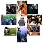 Borsa per fotocamera imbottita antiurto con tracolla in nylon impermeabile multifunzionale per fotocamere DSLR Nikon Canon