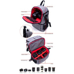 Borsa per fotocamera imbottita antiurto con tracolla in nylon impermeabile multifunzionale per fotocamere DSLR Nikon Canon