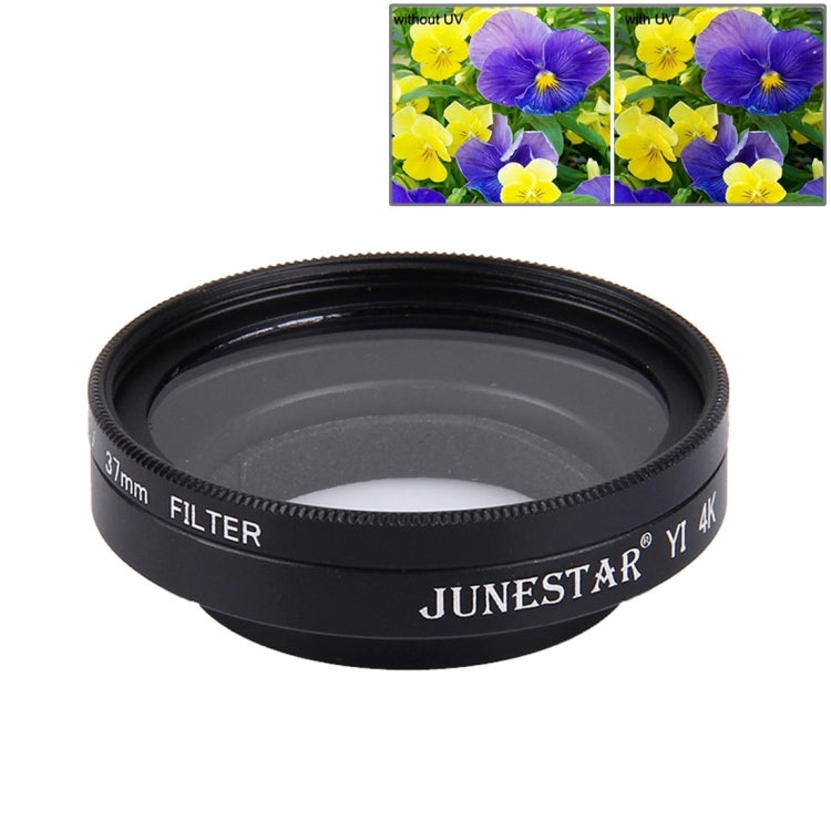 JUNESTAR per Xiaomi Xiaoyi Yi II 4K Sport Action Camera Professionale 37mm Filtro UV + Copriobiettivo protettivo, UV Filter+Lens Cap