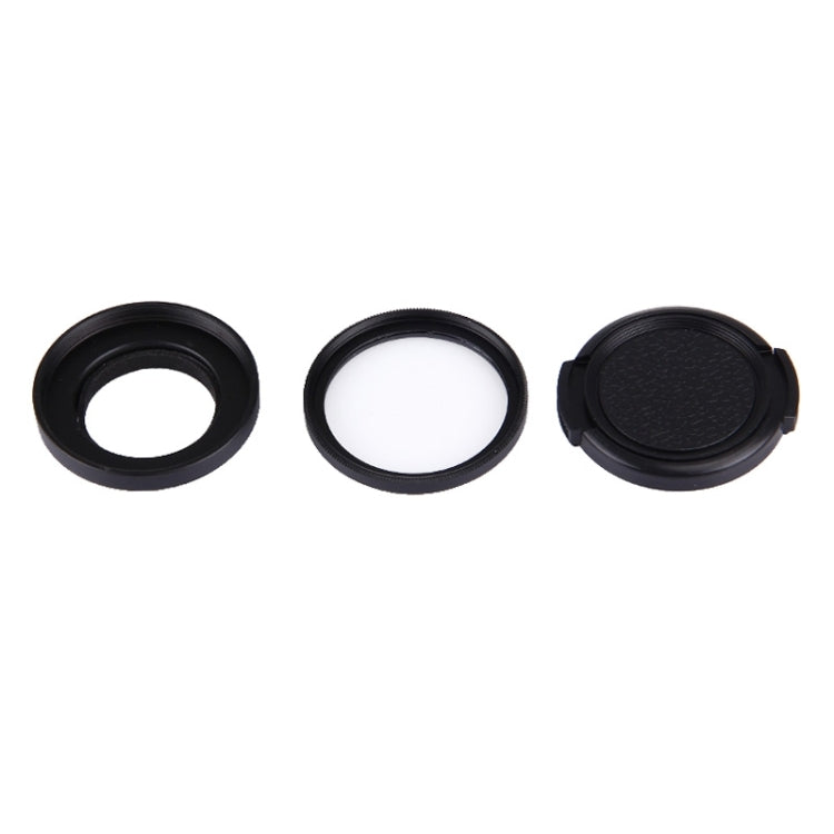 JUNESTAR per Xiaomi Xiaoyi Yi II 4K Sport Action Camera Professionale 37mm Filtro UV + Copriobiettivo protettivo, UV Filter+Lens Cap