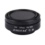 JUNESTAR per Xiaomi Xiaoyi Yi II 4K Sport Action Camera Professionale 37mm Filtro UV + Copriobiettivo protettivo, UV Filter+Lens Cap