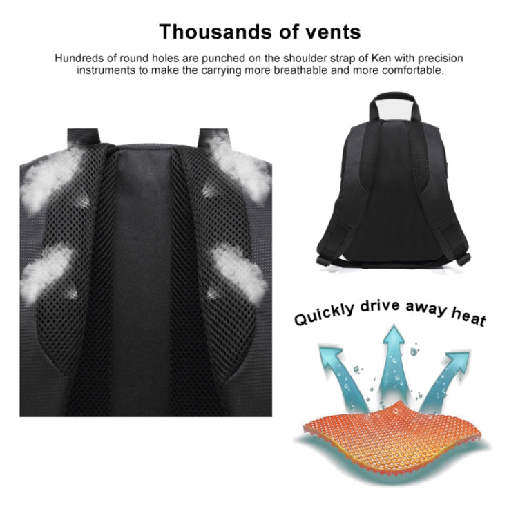 INDEPMAN DL-B012 Borsa fotografica zaino portatile per sport all'aria aperta per GoPro, SJCAM, Nikon, Canon, Xiaomi Xiaoyi YI, dimensioni: 27,5 * 12,5 * 34 cm