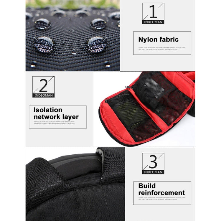 INDEPMAN DL-B012 Borsa fotografica zaino portatile per sport all'aria aperta per GoPro, SJCAM, Nikon, Canon, Xiaomi Xiaoyi YI, dimensioni: 27,5 * 12,5 * 34 cm