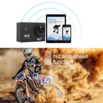 Videocamera sportiva F60 con schermo 2" e grandangolo 170°