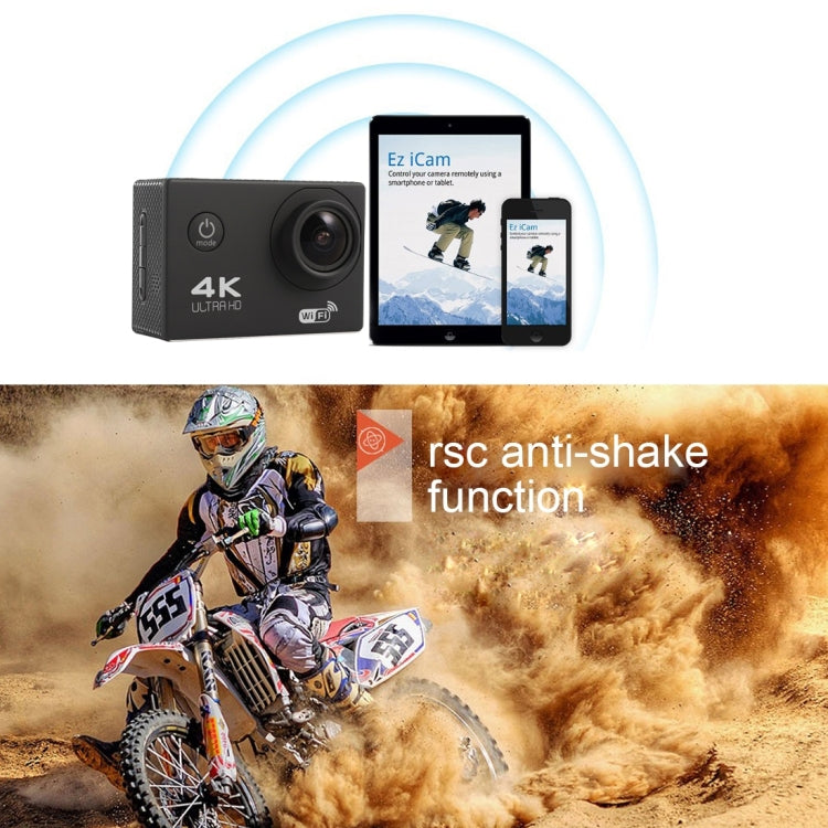 Videocamera sportiva F60 con schermo 2" e grandangolo 170°