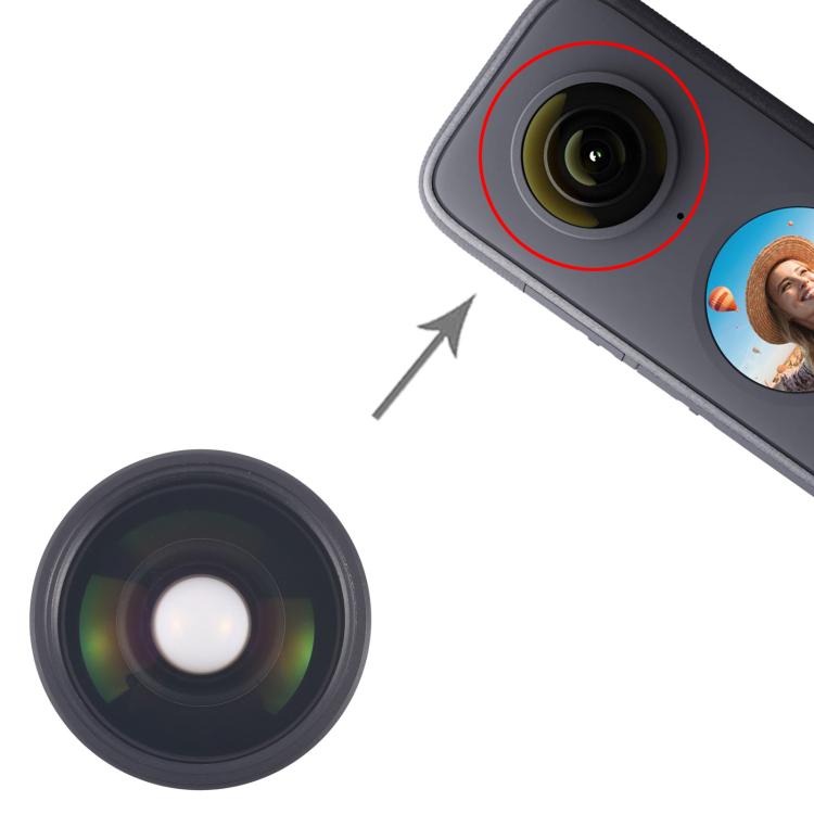 Copertura per obiettivo posteriore originale della fotocamera Insta360 X2, For Insta360 One X2