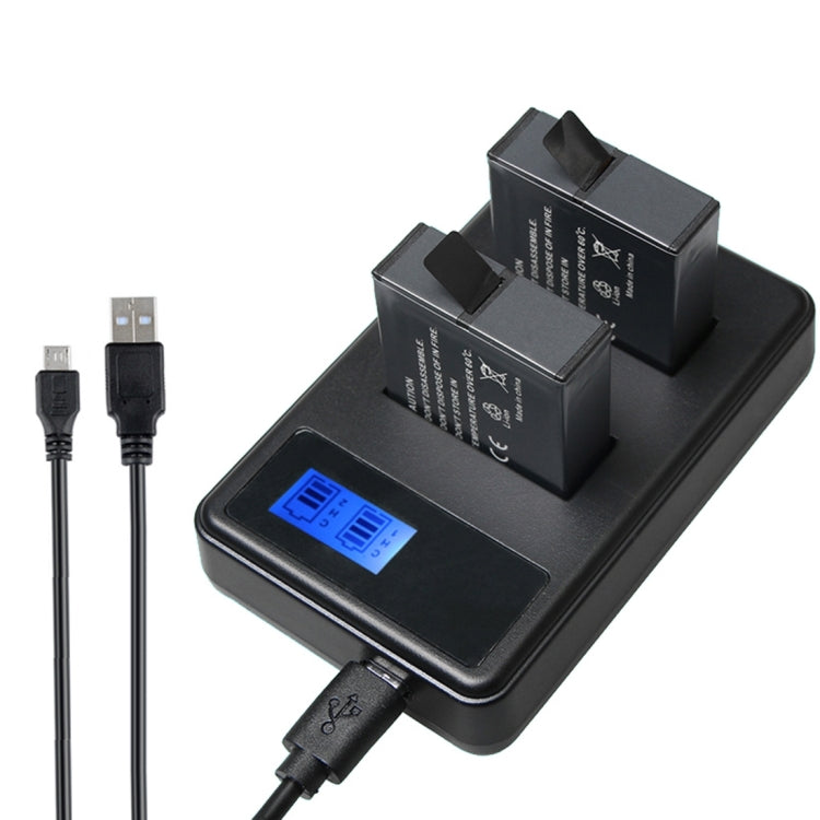 Caricabatterie doppio per schermo LCD AHDBT-501 per GoPro HERO5 con capacità di ricarica del display, For GoPro HERO5