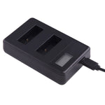 Caricabatterie doppio per schermo LCD AHDBT-501 per GoPro HERO5 con capacità di ricarica del display, For GoPro HERO5