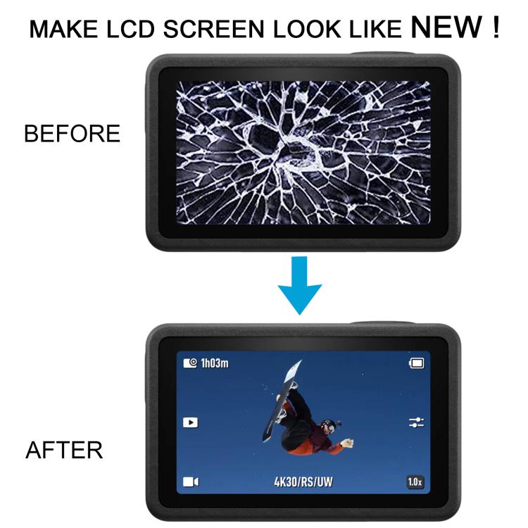 Schermo LCD posteriore principale originale con digitalizzatore e cornice per DJI Osmo Action 5 Pro - Gruppo completo con cornice, For DJI Osmo Action 5 Pro(Original)