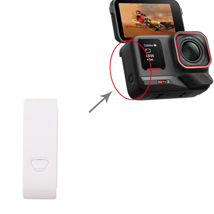Coperchio laterale originale della batteria per Insta360 Ace Pro 2, For Insta360 Ace Pro 2(Original,White), For Insta360 Ace Pro 2(Original)