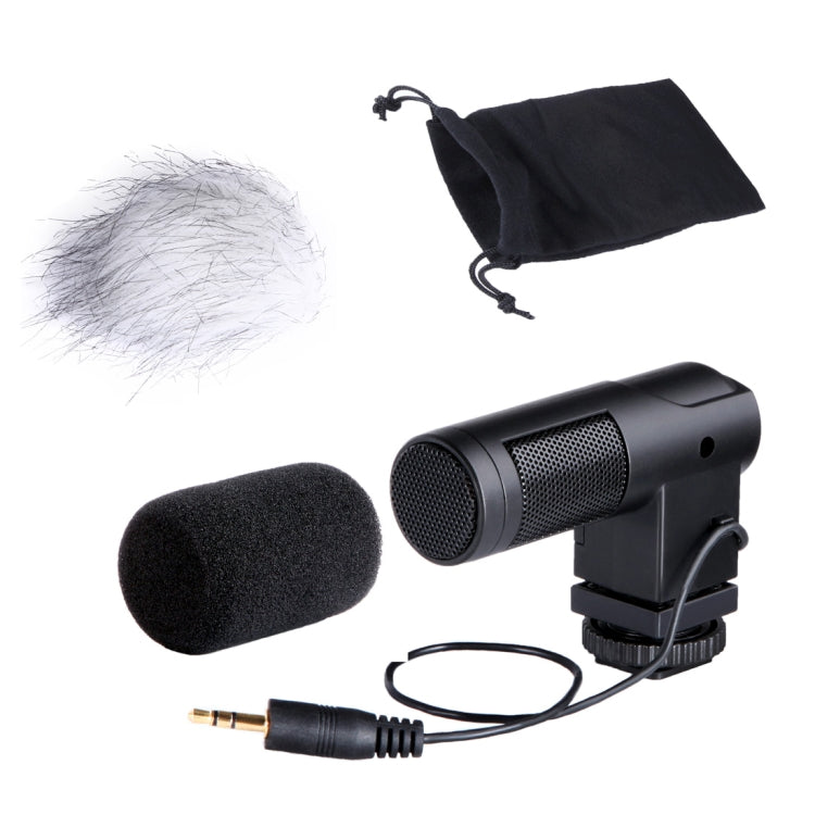 BOYA BY-V01 X/Y Stereo Condenser Microphone with Built-in Shock Mount, Cold Shoe Mount and Windscreen for Smartphones, DSLR Cameras and Camcorders, BY-V01