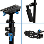 YELANGU S60L Stabilizzatore portatile in alluminio da 61 cm per fotocamera DSLR DV