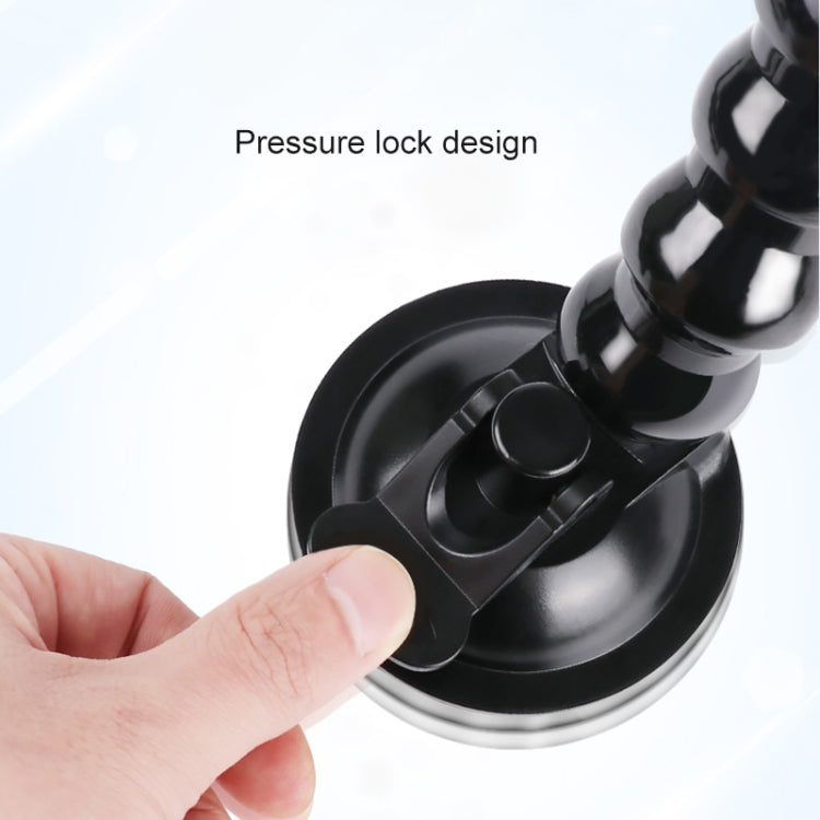 Supporto con morsetto flessibile a ganasce a ventosa estesa con morsetto per telefono con scarpa fredda, Extended Suction Cup Mount with Cold Shoe Phone Clamp