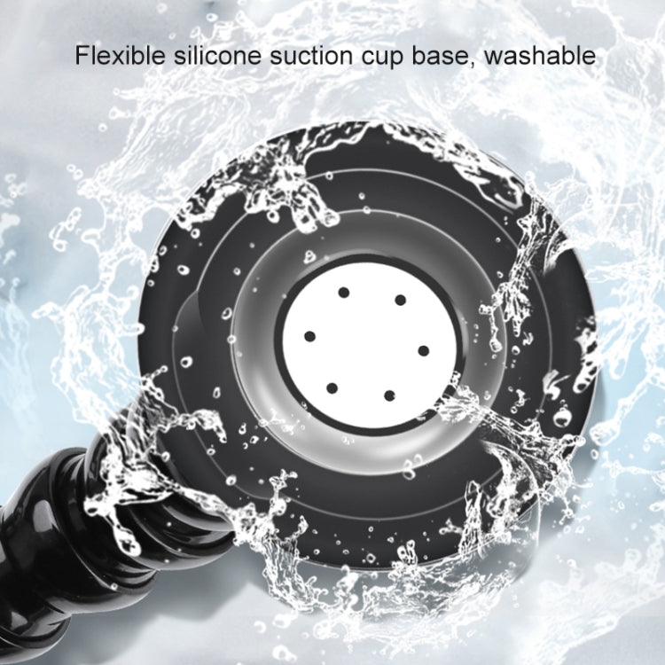 Supporto con morsetto flessibile a ganasce a ventosa estesa con morsetto per telefono con scarpa fredda, Extended Suction Cup Mount with Cold Shoe Phone Clamp