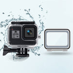 Custodia impermeabile 45 m + cover posteriore touch per GoPro HERO8 Nera, Case + Touch Cover for GoPro8