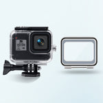 Custodia impermeabile 45 m + cover posteriore touch per GoPro HERO8 Nera, Case + Touch Cover for GoPro8