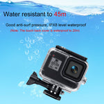 Custodia impermeabile 45 m + cover posteriore touch per GoPro HERO8 Nera, Case + Touch Cover for GoPro8