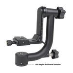 YELANGU Testa per treppiede con giunto cardanico orizzontale a 360 gradi per fotocamere DV e SLR domestiche, YLG0401E
