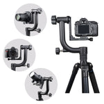 YELANGU Testa per treppiede con giunto cardanico orizzontale a 360 gradi per fotocamere DV e SLR domestiche, YLG0401E