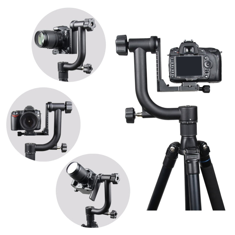 YELANGU Testa per treppiede con giunto cardanico orizzontale a 360 gradi per fotocamere DV e SLR domestiche, YLG0401E