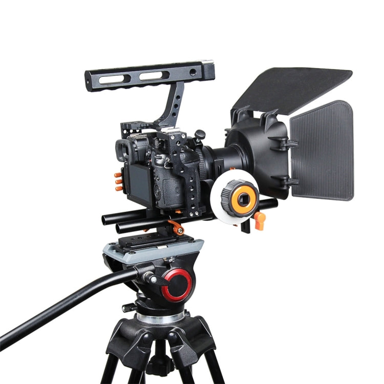 Il set di gabbie A7 YELANGU YLG1105A include stabilizzatore per gabbia per videocamera / Follow Focus / Matte Box per Sony GH4 / A7S / A7 / A7R / A72 / A7RII / A7SII / A6000 / A6500 / A6300 / A7R3 / A7S3 / A7R4