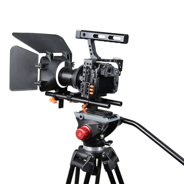 Il set di gabbie A7 YELANGU YLG1105A include stabilizzatore per gabbia per videocamera / Follow Focus / Matte Box per Sony GH4 / A7S / A7 / A7R / A72 / A7RII / A7SII / A6000 / A6500 / A6300 / A7R3 / A7S3 / A7R4