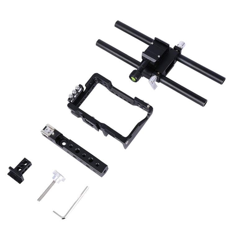 YELANGU YLG0905A Stabilizzatore per maniglia per gabbia video per fotocamera per Sony A6000/A6300/A6400/A6500
