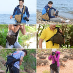 CADEN Borsa a forma di triangolo Tscope Sling Cross Borsa per fotocamera digitale Custodia morbida con copertura antipioggia per Canon Nikon Sony K1, Dimensioni: 36 * 31 * 15 cm