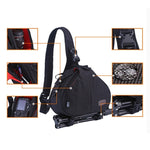 CADEN Borsa a forma di triangolo Tscope Sling Cross Borsa per fotocamera digitale Custodia morbida con copertura antipioggia per Canon Nikon Sony K1, Dimensioni: 36 * 31 * 15 cm