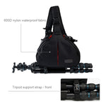 CADEN Borsa a forma di triangolo Tscope Sling Cross Borsa per fotocamera digitale Custodia morbida con copertura antipioggia per Canon Nikon Sony K1, Dimensioni: 36 * 31 * 15 cm