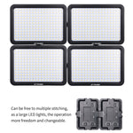 YELANGU YLG0504B 204 LED 1000LM 3300-5600K Luce da studio dimmerabile non polare Luce per video e foto per fotocamere Canon, Nikon, DSLR, 204 LEDs