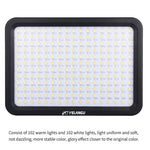 YELANGU YLG0504B 204 LED 1000LM 3300-5600K Luce da studio dimmerabile non polare Luce per video e foto per fotocamere Canon, Nikon, DSLR, 204 LEDs