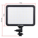 YELANGU YLG0504B 204 LED 1000LM 3300-5600K Luce da studio dimmerabile non polare Luce per video e foto per fotocamere Canon, Nikon, DSLR, 204 LEDs