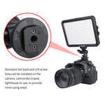 YELANGU YLG0504B 204 LED 1000LM 3300-5600K Luce da studio dimmerabile non polare Luce per video e foto per fotocamere Canon, Nikon, DSLR, 204 LEDs
