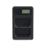 Caricabatteria con display LCD digitale a doppio canale con porta USB per batteria Sony NP-FZ100, compatibile con Sony A9 (ILCE-9), Dual NP-FZ100 Battery