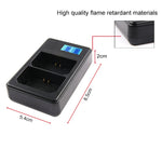 Caricabatteria con display LCD digitale a doppio canale con porta USB per batteria Sony NP-FZ100, compatibile con Sony A9 (ILCE-9), Dual NP-FZ100 Battery