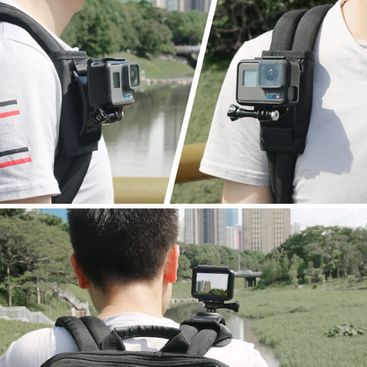 Supporto per zaino a spalla con cinturino a sgancio rapido con rotazione a 360 gradi per GoPro Hero11 Nero / HERO10 Nero /9 Nero /8 Nero /7 /6 /5 /5 Sessione /4 Sessione /4 /3+ /3 /2 /1, DJI Osmo Actione altre action camera