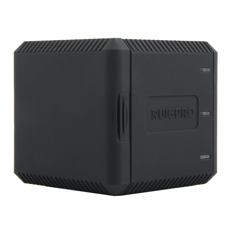 RUIGPRO Scatola caricabatterie con alloggiamento per batterie triple USB con cavo USB e indicatore LED per GoPro HERO6 /5
