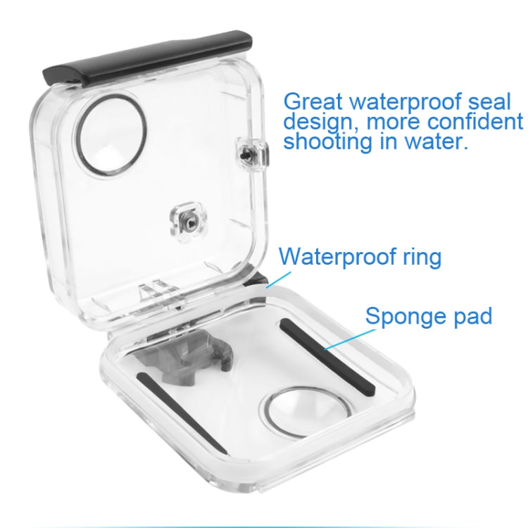 Custodia protettiva impermeabile da 40 m per GoPro Fusion, con supporto base con fibbia, vite e chiave, For GoPro Fusion