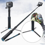 Supporto per treppiede portatile pieghevole Selfie Monopod Stick per GoPro Hero11 Black / HERO10 Black / HERO9 Black /HERO8 / HERO7 /6 /5 /5 Session /4 Session /4 /3+ /3 /2 /1, Insta360 ONE R, DJI Osmo Actione altre action camera, lunghezza: 23,5-81 cm...
