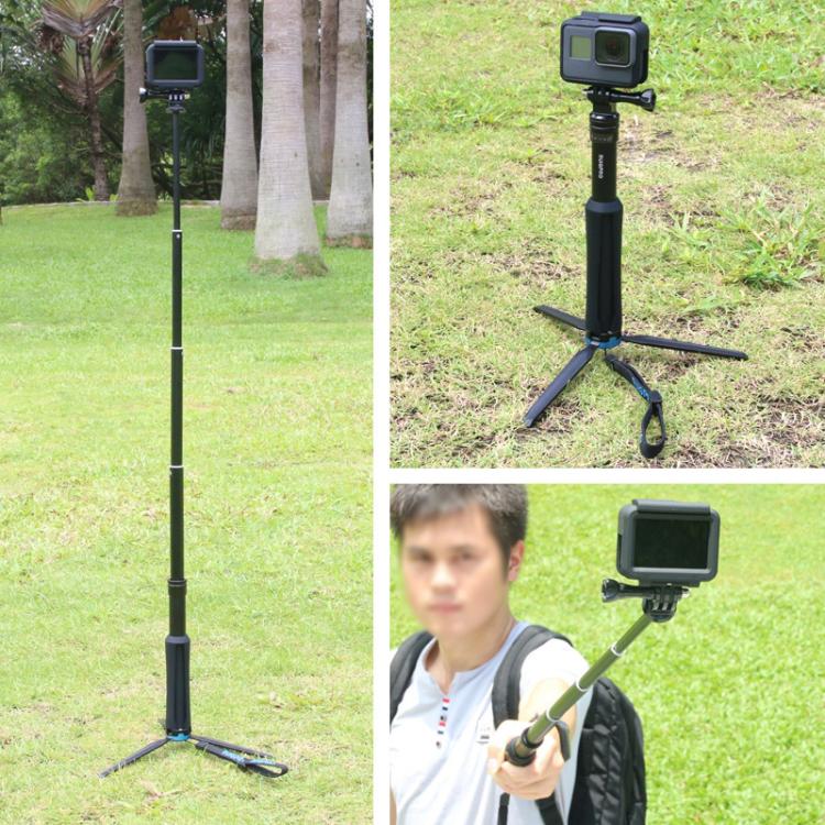 Supporto per treppiede portatile pieghevole Selfie Monopod Stick per GoPro Hero11 Black / HERO10 Black / HERO9 Black /HERO8 / HERO7 /6 /5 /5 Session /4 Session /4 /3+ /3 /2 /1, Insta360 ONE R, DJI Osmo Actione altre action camera, lunghezza: 23,5-81 cm...