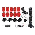 Set di supporti fissi adesivi per braccio multi-snodo per casco da ciclismo con gancio a J e vite per DJI Osmo Action, GoPro HERO10 Black /9 Black / HERO8 Black /7 /6 /5 /5 Session /4 Session /4 /3+ /3/2/1, Xiaoyi e altre action camera, Cycling Helmet Kit
