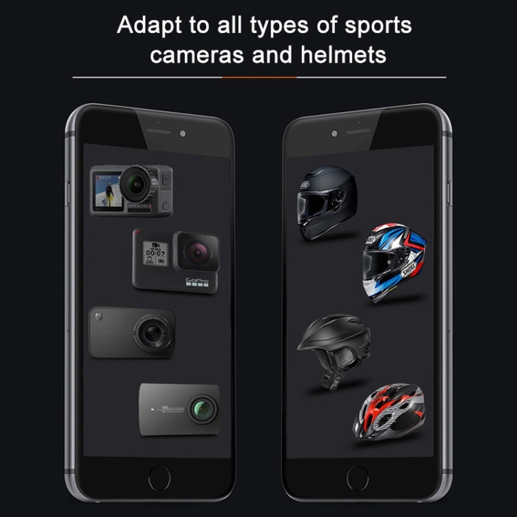 Set di supporti fissi adesivi per braccio multi-snodo per casco da ciclismo con gancio a J e vite per DJI Osmo Action, GoPro HERO10 Black /9 Black / HERO8 Black /7 /6 /5 /5 Session /4 Session /4 /3+ /3/2/1, Xiaoyi e altre action camera, Cycling Helmet Kit