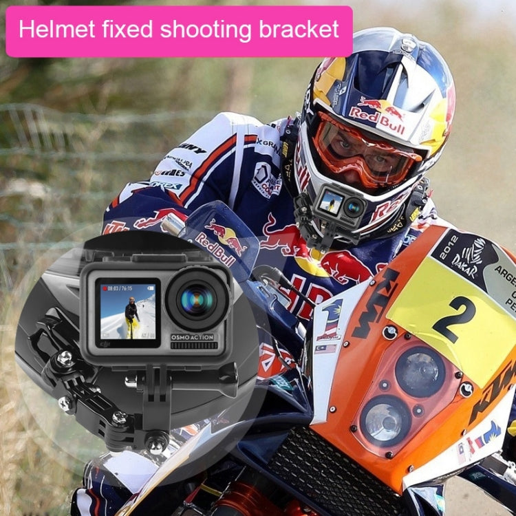Set di supporti fissi adesivi per braccio multi-snodo per casco da ciclismo con gancio a J e vite per DJI Osmo Action, GoPro HERO10 Black /9 Black / HERO8 Black /7 /6 /5 /5 Session /4 Session /4 /3+ /3/2/1, Xiaoyi e altre action camera, Cycling Helmet Kit