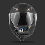 Set di supporti fissi adesivi per braccio multi-snodo per casco da ciclismo con gancio a J e vite per DJI Osmo Action, GoPro HERO10 Black /9 Black / HERO8 Black /7 /6 /5 /5 Session /4 Session /4 /3+ /3/2/1, Xiaoyi e altre action camera, Cycling Helmet Kit