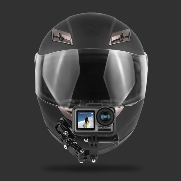 Set di supporti fissi adesivi per braccio multi-snodo per casco da ciclismo con gancio a J e vite per DJI Osmo Action, GoPro HERO10 Black /9 Black / HERO8 Black /7 /6 /5 /5 Session /4 Session /4 /3+ /3/2/1, Xiaoyi e altre action camera, Cycling Helmet Kit
