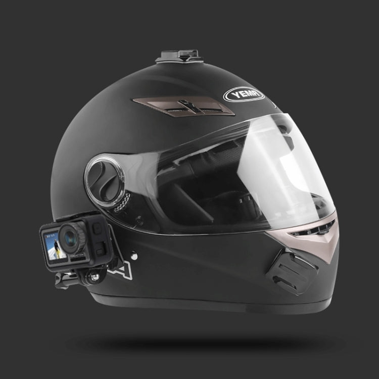 Set di supporti fissi adesivi per braccio multi-snodo per casco da ciclismo con gancio a J e vite per DJI Osmo Action, GoPro HERO10 Black /9 Black / HERO8 Black /7 /6 /5 /5 Session /4 Session /4 /3+ /3/2/1, Xiaoyi e altre action camera, Cycling Helmet Kit