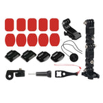 Set di supporti fissi adesivi con braccio multi-snodo per casco da ciclismo con gancio a J e adattatore e vite per DJI Osmo Action, GoPro HERO10 Black /9 Black / HERO8 Black /7 /6 /5 /5 Session /4 Session /4 /3+ /3 /2 /1, Xiaoyi e altre action camera  ...