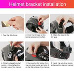 Set di supporti fissi adesivi con braccio multi-snodo per casco da ciclismo con gancio a J e adattatore e vite per DJI Osmo Action, GoPro HERO10 Black /9 Black / HERO8 Black /7 /6 /5 /5 Session /4 Session /4 /3+ /3 /2 /1, Xiaoyi e altre action camera  ...